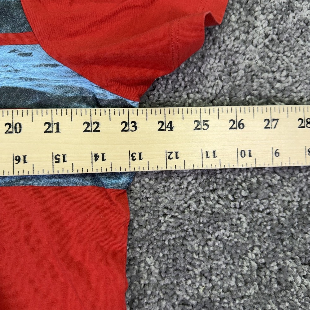 Armani Exchange Shirt Mens XL Red AX Logo Stripe Graphic Tee Crewneck Casual - Picture 3 of 9